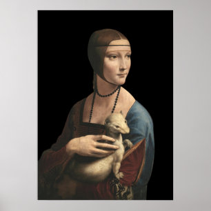 Dam med en Ermine - Leonardo Da Vinci Poster