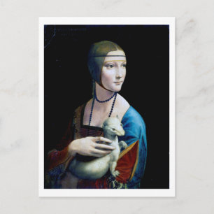 Dam med en Ermine, Leonardo da Vinci Vykort