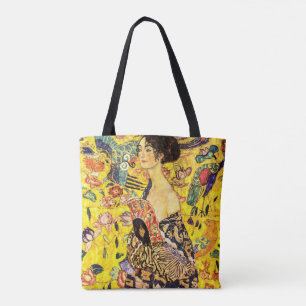 Dam med Fläkt av Gustav Klimt Tygkasse