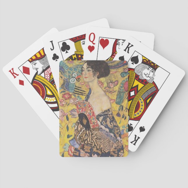 Dam med fläkt casinokort (Baksidan)