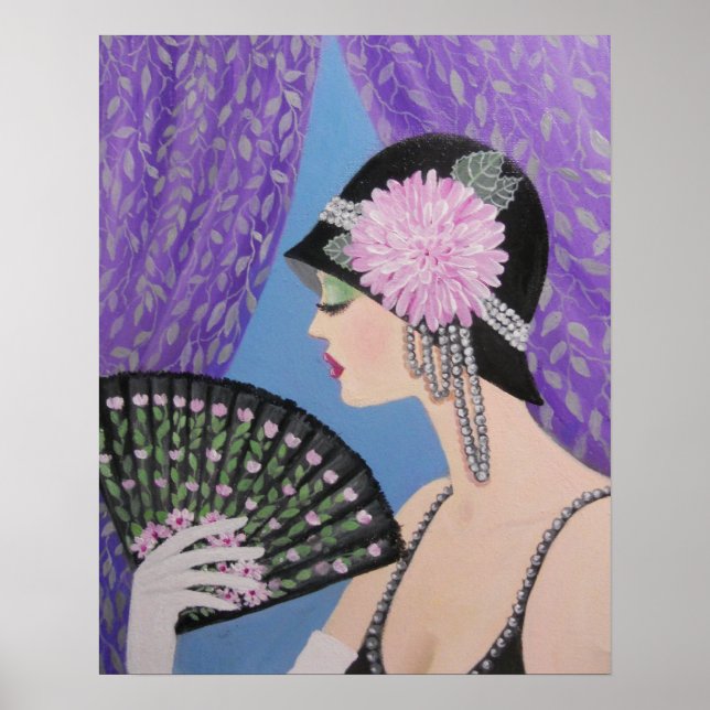 DAM MED FLÄKT POSTER (Framsidan)