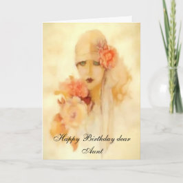 "DAM MED GRÖNT ÖGON" MOSTER BIRTHDAY-KORT KORT