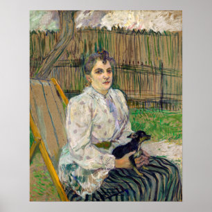Dam med Hund Poster