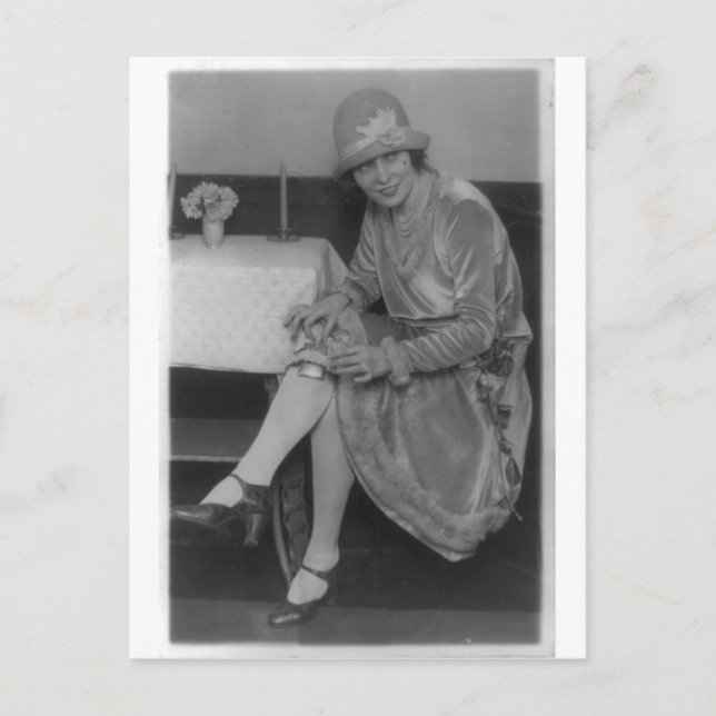 Dam med kolv 1926 vykort (Framsida)