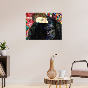 Dam med Muff av Gustav Klimt Poster