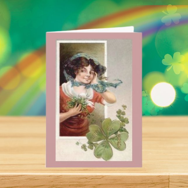 Dam med Shamrocks Kort (Lady with Shamrocks Card)