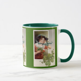 Dam med Shamrocks Mugg