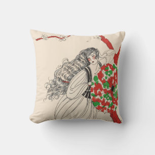 DAM MED UMBRELLA Art Deco Beauty Mode Hair Kudde