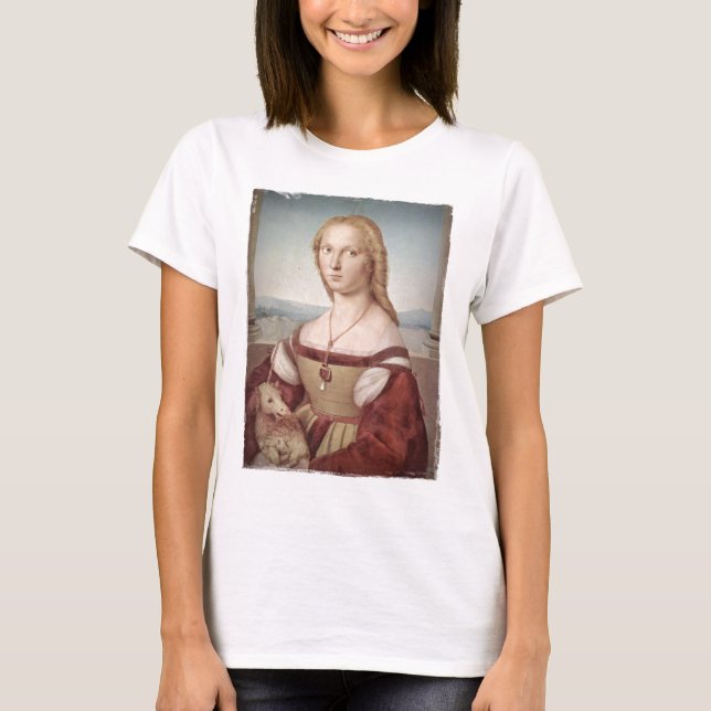 Dam med Unicorn Tee Shirt (Framsida)