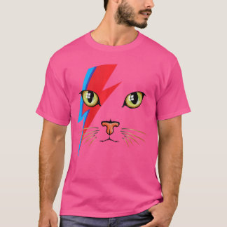 Dam Meowie Bowie Katt Retro Kattunge Rolig Glam T Shirt