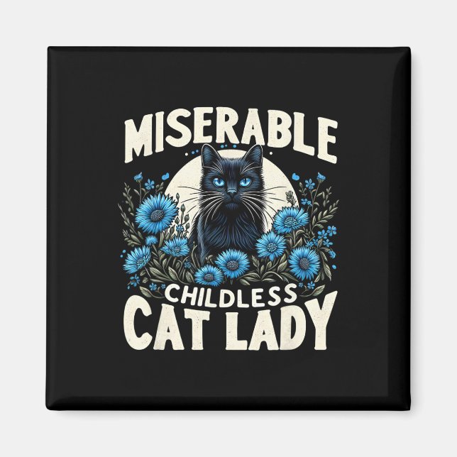 Dam Miserable Child Cat Dam USA Vald Da Magnet (Framsidan)