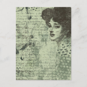 Dam Mixed Media Grunge Collage Vykort