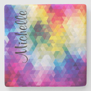 Dam Monogram Abstrakt Drink Coasters Stenunderlägg