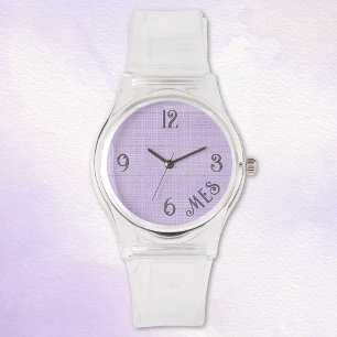 Dam Monogram Lavendel Klar Silikon Ur Armbandsur