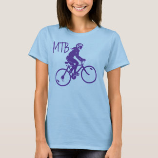 Dam Mountain Biking MTB-design i lila/vitt Tröja