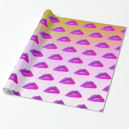 Dam Mouth , Läppar Wrapping Papper Presentpapper