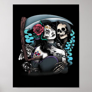 Dam Muerte Tatto La Muerte Tattoo Dam Tatto Ta Poster