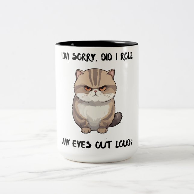 Dam mugg, jag är ledsen.. Rullade jag? Två-Tonad Mugg (Center)