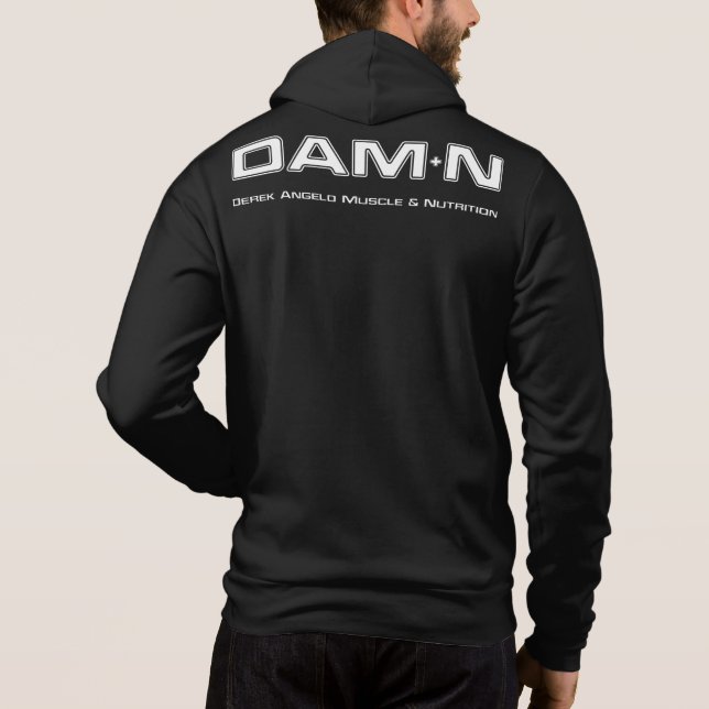 DAM+N Black Hoodie T Shirt (Baksida)