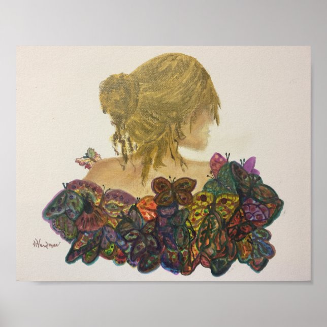 Dam 'N Butterflies Kanvastryck Poster (Framsidan)