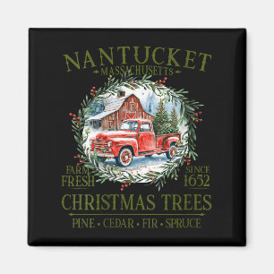 Dam Nantucket Ma Gårdsfriska Julgranar Gre Magnet