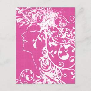 Dam Nattens Rosa Bachelorette Party Inbjudningar
