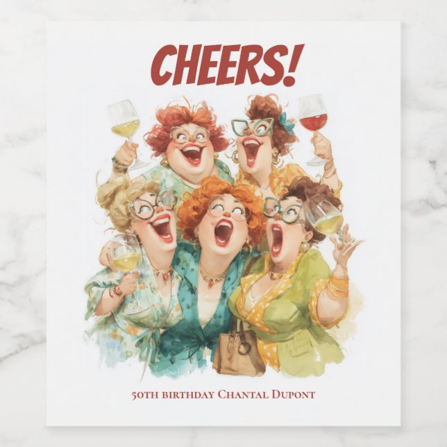 Dam’ Nattskratt Vinflaska Etikett (Singel etikett)