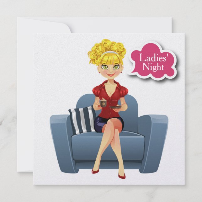 Dam Night/Any Tillfälle - SRF Inbjudningar (Framsida)