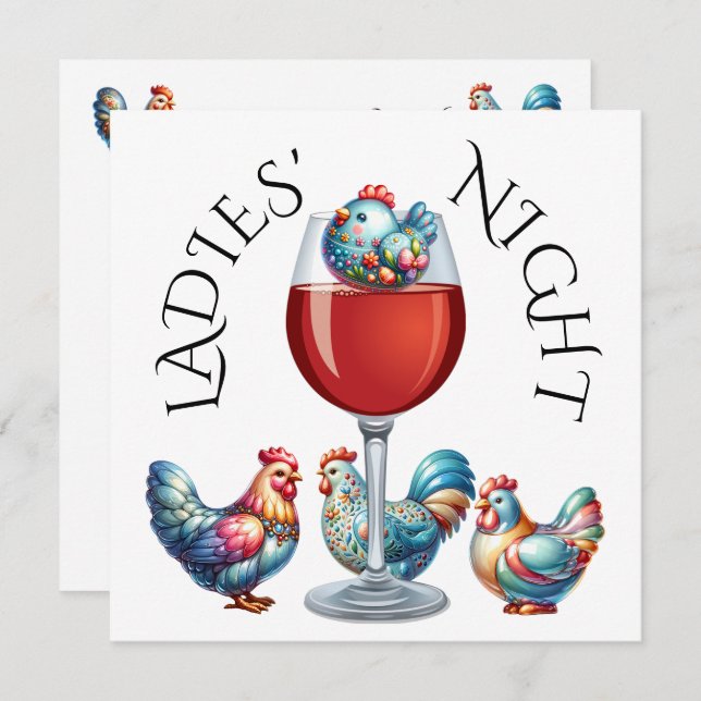 DAM NIGHT etc. Inbjudan (Fram/baksida)