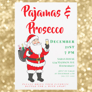 Dam’ Night Pajamas & Prosecco Party Santa Inbjudningar