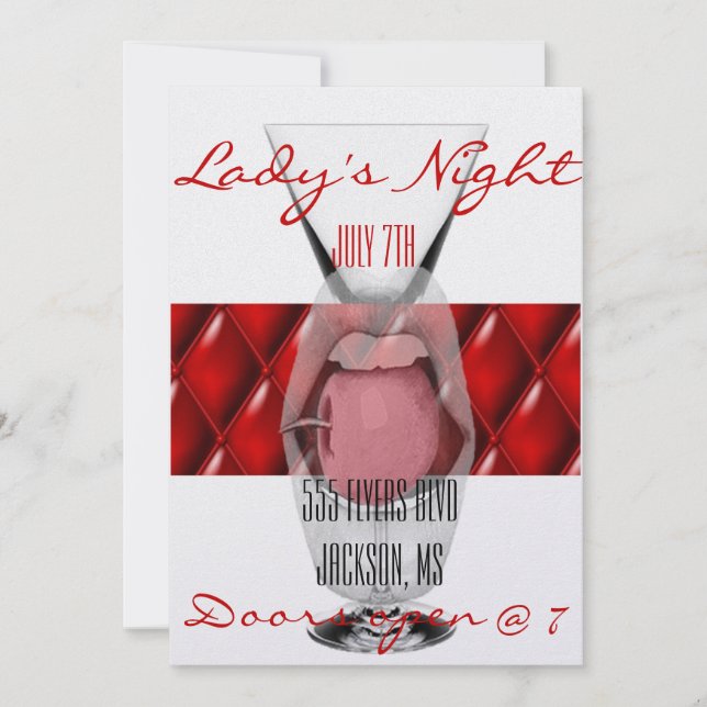 Dam Night Party Flyer Inbjudningar (Framsida)