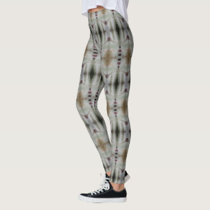 Dam- och diamantbalkar leggings