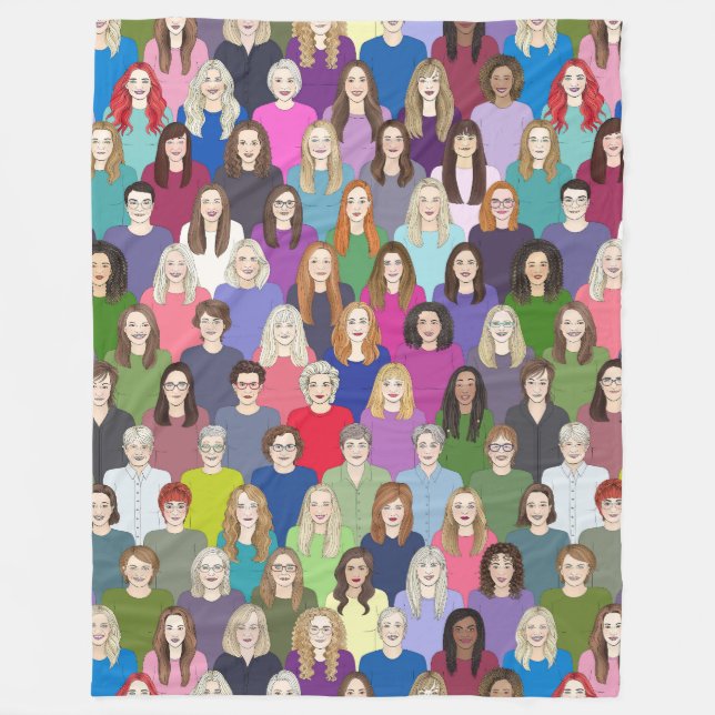 dam och feminister fleecefilt (Framsidan)