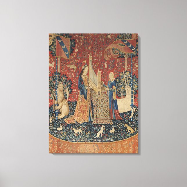 Dam och Förenade kungariket: "Hörande" Canvastryck (Framsida)