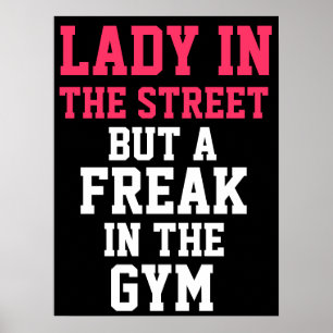 Dam och freak workout motivationsaffisch poster