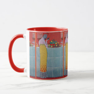 DAM OCH FRUKTBORD SET ART DECO SKÖNHEIT MOD MUGG