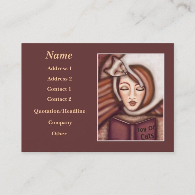 Dam och henne Siamese kattvisitkort Visitkort (Framsida)