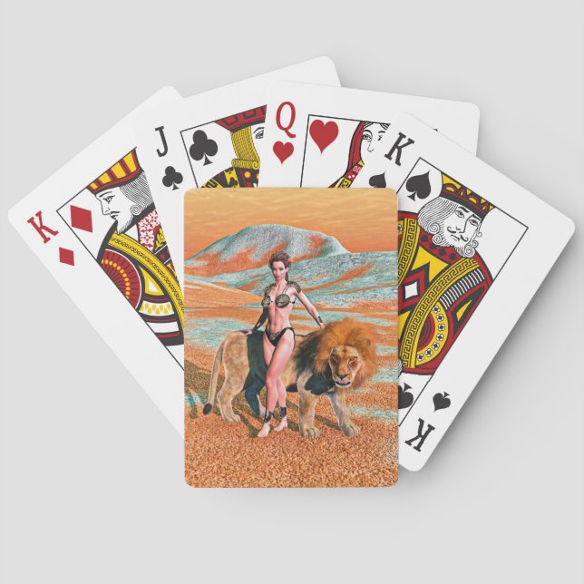 Dam och lejon casinokort (Baksidan)