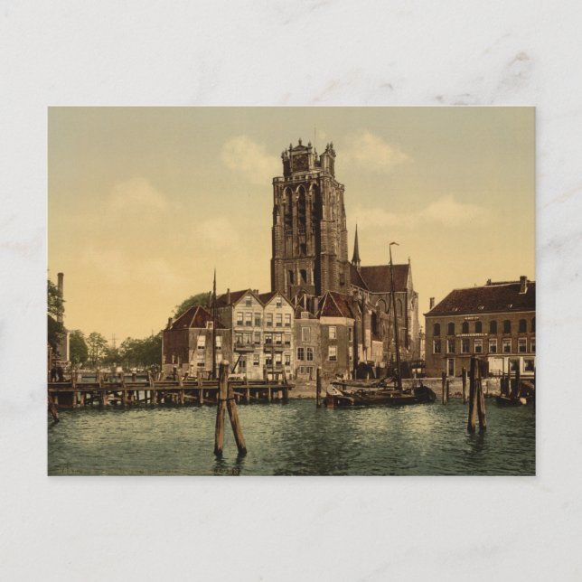 Dam och Maashaven Dordrecht Vykort (Framsida)