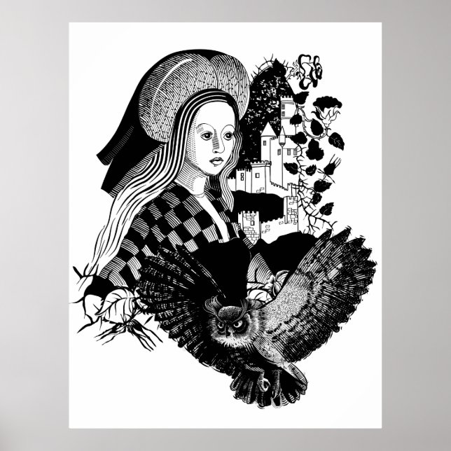 Dam och Nattuggla Poster (Framsidan)