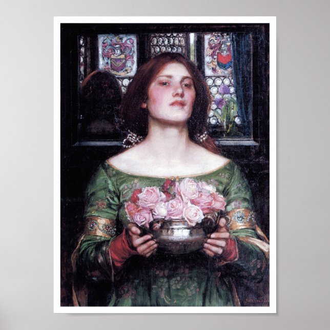 Dam och Ro, John William Waterhouse Poster (Framsidan)