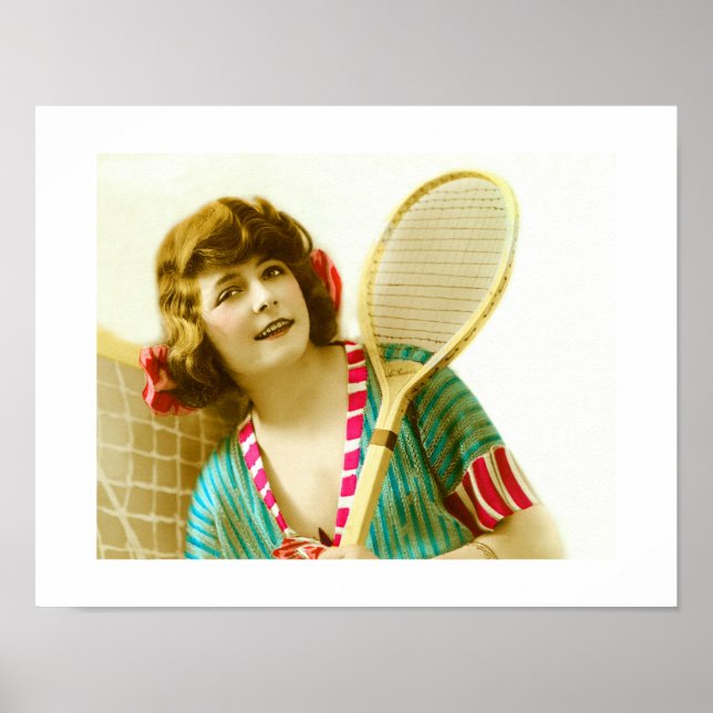 Dam och tennis poster (Framsidan)