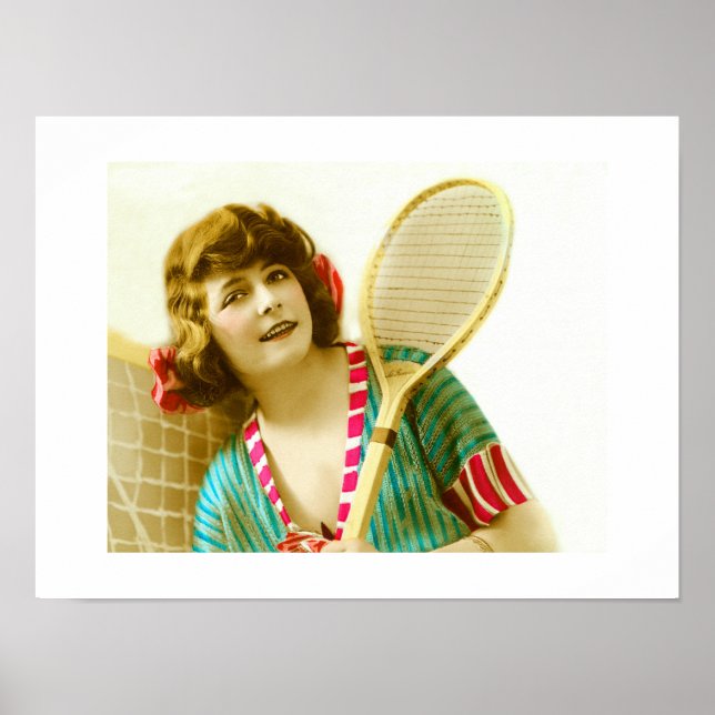 Dam och tennis poster (Framsidan)