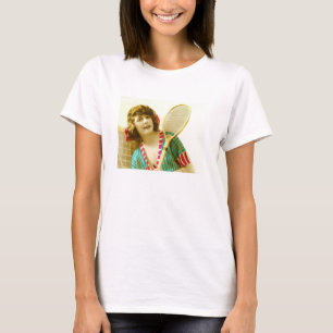 Dam och tennis tee shirt