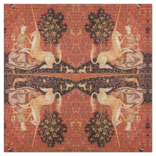 DAM OCH UNICORN Fantasy Flowers,Animals Tyg