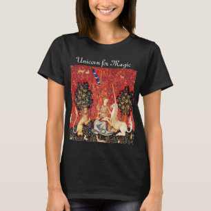 DAM OCH UNICORN FÖR MAGIC Fantasy Flowers, Animals Tee