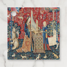 Dam och Unicorn Gåvor Etiketter