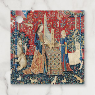 Dam och Unicorn Gåvor Etiketter