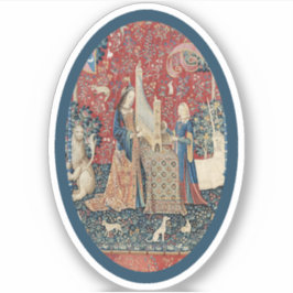 Dam och Unicorn (Hearing) Vinyl Sticker Klistermärken