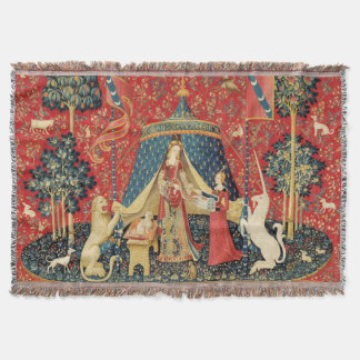 DAM OCH UNICORN Lejon,Fantasy Flowers,Animals Filt